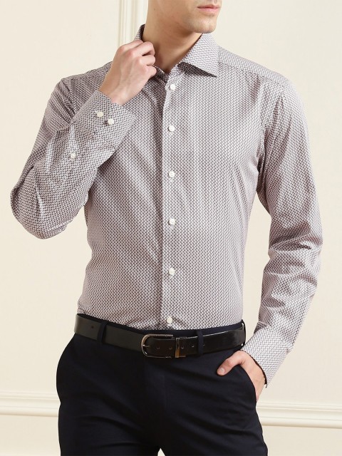 

Eton Men Purple Printed Formal Shirt