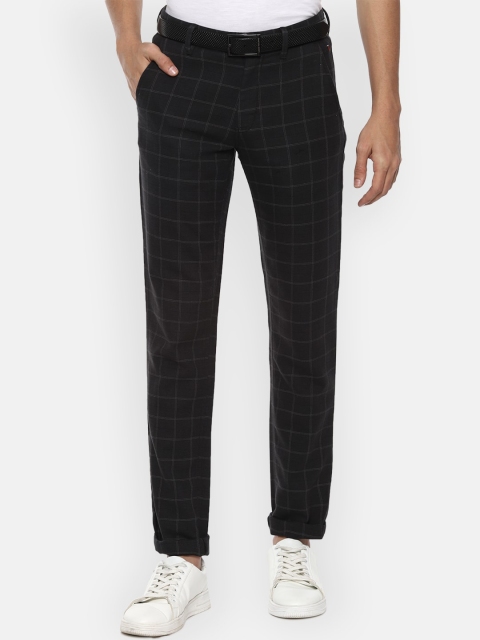 

Louis Philippe Sport Men Black Checked Slim Fit Trousers