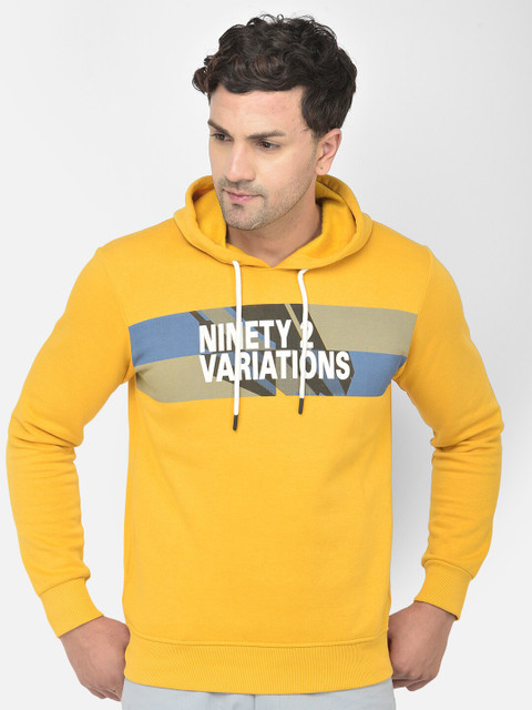 

COBB Men Yellow Printed Sweatshirt