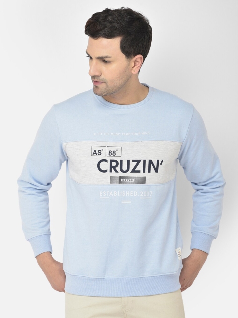 

COBB Men Blue Colourblocked Sweatshirt