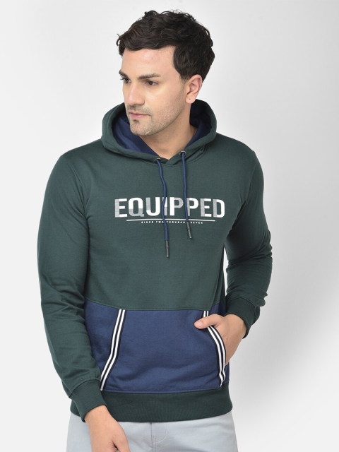 

COBB Men Green Colourblocked Sweatshirt