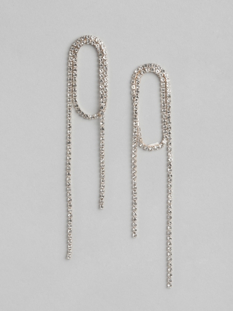 

Forever New Silver-Plated Geometric Drop Earrings