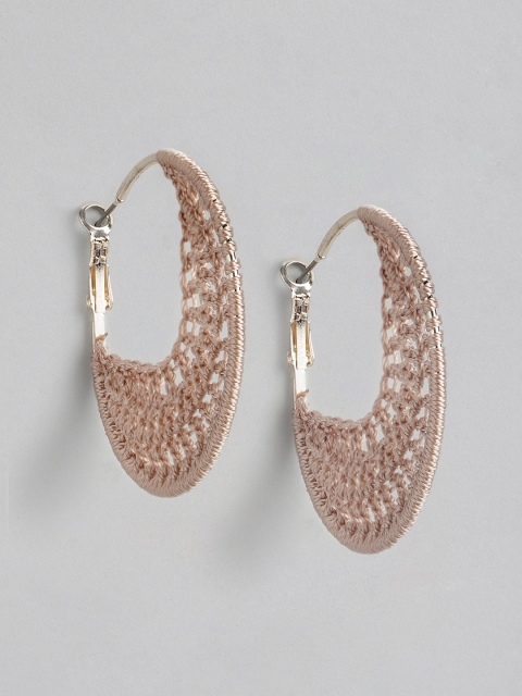 

Forever New Gold-Plated Pink Circular Hoop Earrings