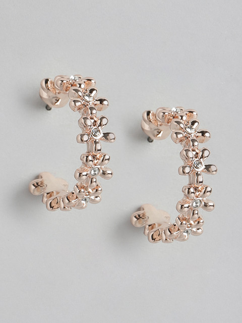 

Forever New Rose Gold Plated Geometric Half Hoop Earrings