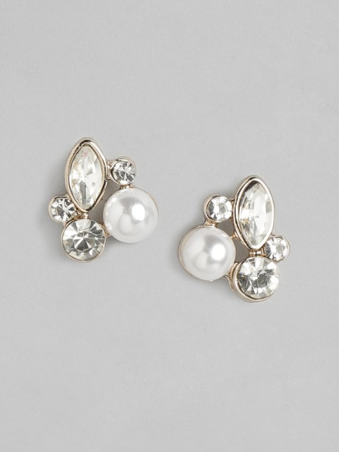 

Forever New Gold-Plated White Floral Studs Earrings