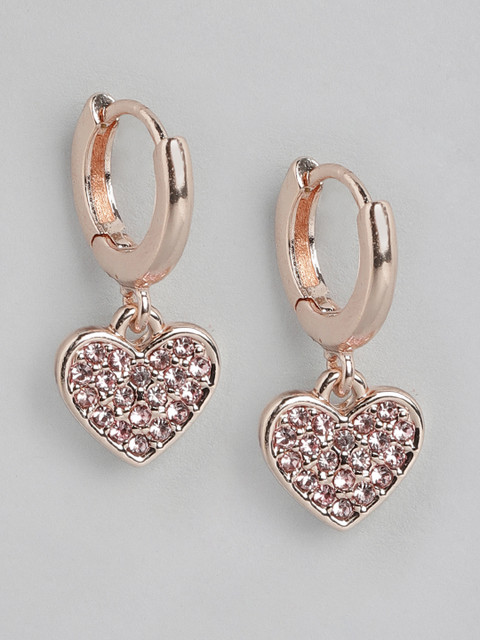 

Forever New Rose Gold Plated Heart Shaped Drop Earrings