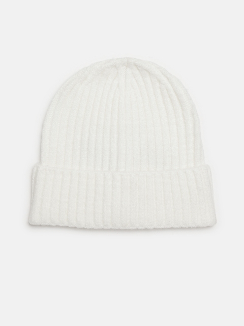 

Forever New Women Off White Self Design Beanie