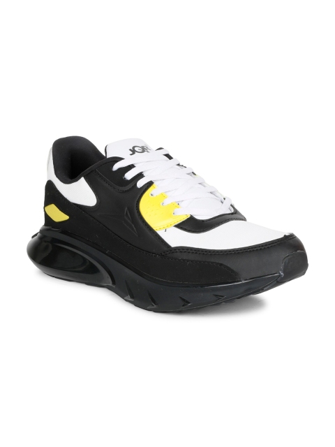 

JQR Men Black & White Mesh Running Shoes