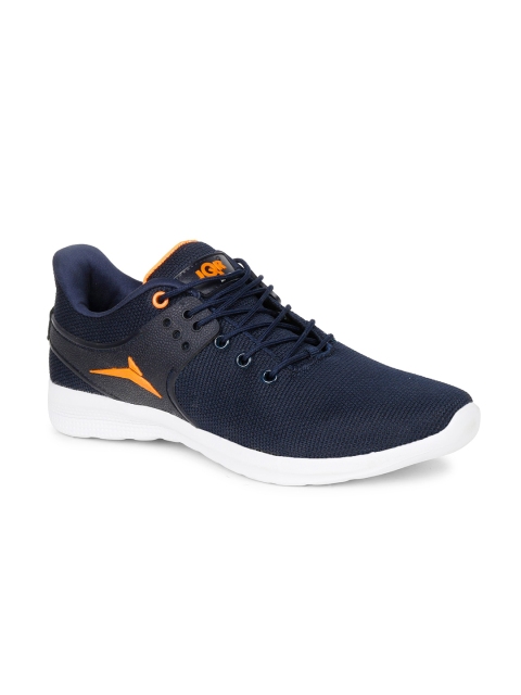 

JQR Men Navy Blue Mesh Running Shoes