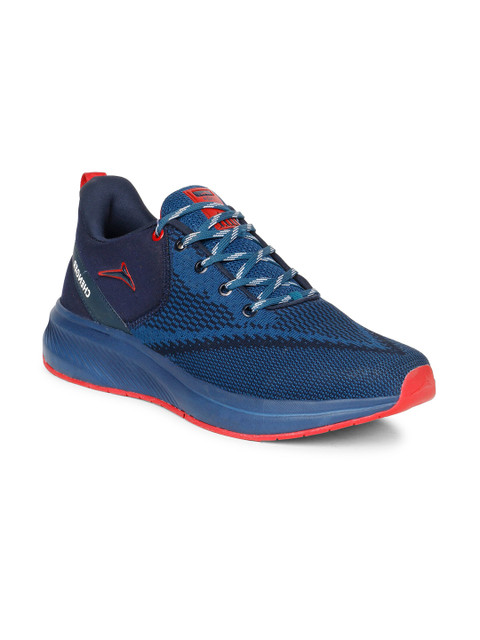 

JQR Men Navy Blue & Red Mesh Running Shoes