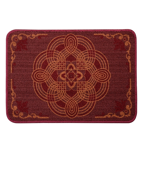 

Saral Home Red Rectangular Anti-Skid Doormat