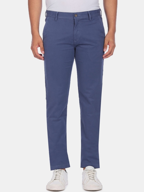 

Arrow Sport Men Blue Flat Front Casual Trousers
