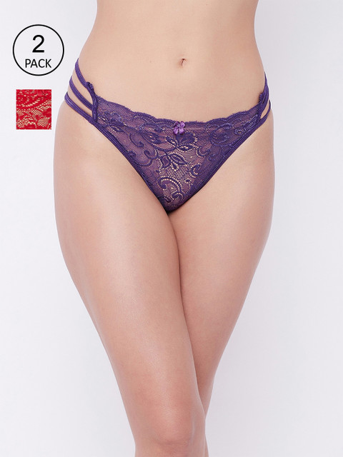 

SECRETS BY ZEROKAATA Women Pack Of 2 Assorted Thong Briefs