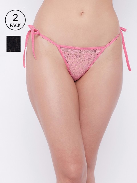 

SECRETS BY ZEROKAATA Women Pack Of 2 Assorted Thong Briefs SZASTPTY04145