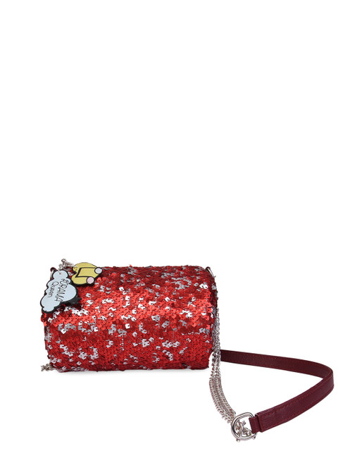 

Vdesi Red Embellished Structured Sling Bag