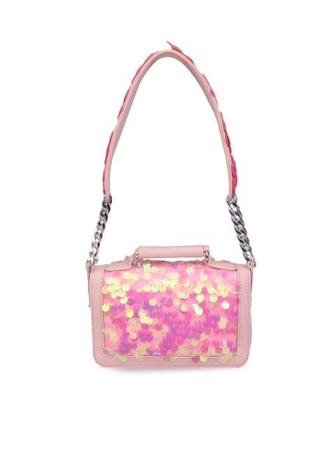 

Vdesi Woman Pink Printed PU Structured Shoulder Bag