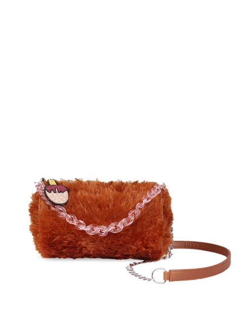 

Vdesi Women Brown Structured Sling Bag