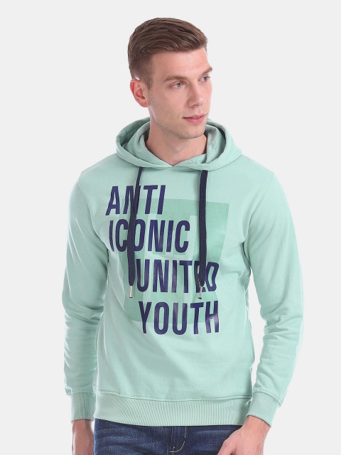 

Newport Men Sea Green Printed Sweatshirt