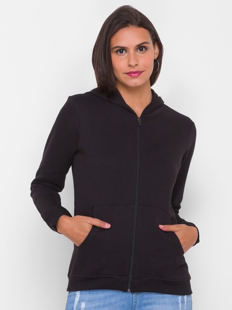 

Globus Women Black Hooded Sweatshirt