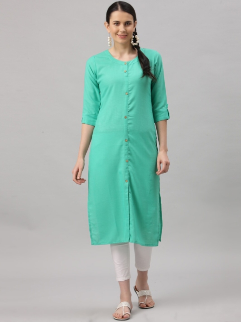 

ALC Creations Women Blue Solid Kurta