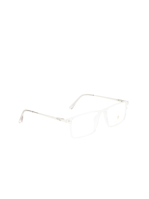 

Ted Smith Unisex Transparent & White Full Rim Wayfarer Frames