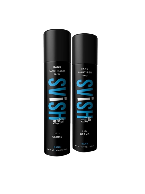 

Svish On The Go Set of 2 Dank Hand Sanitizer Sprays - 100 ml each, Black