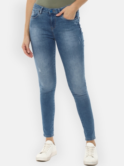 

Van Heusen Woman Women Blue Slim Fit Low Distress Heavy Fade Jeans