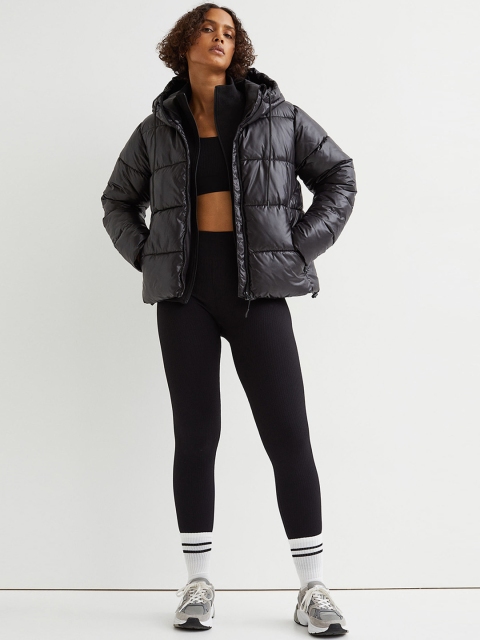 

H&M Women Black THERMOLITE Padded Jacket