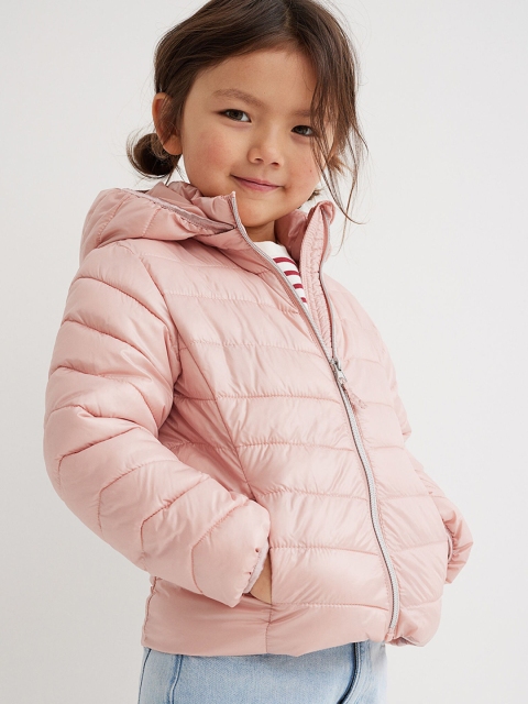 

H&M Girls Pink Solid Lightweight Puffer Jacket