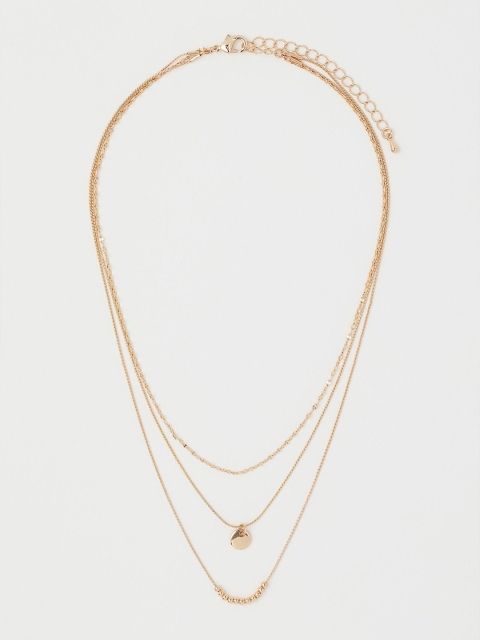 

H&M Women Gold Toned Three-Strand Necklace
