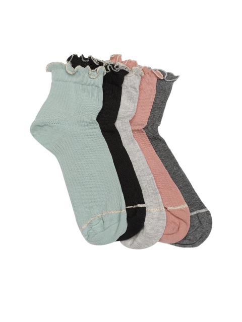 

Marks & Spencer Women Pack of 5 Above Ankle Length Socks, Multi