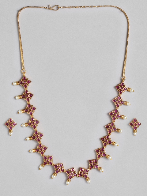 

Peora Gold-Plated & Matte Finish Jewellery Set