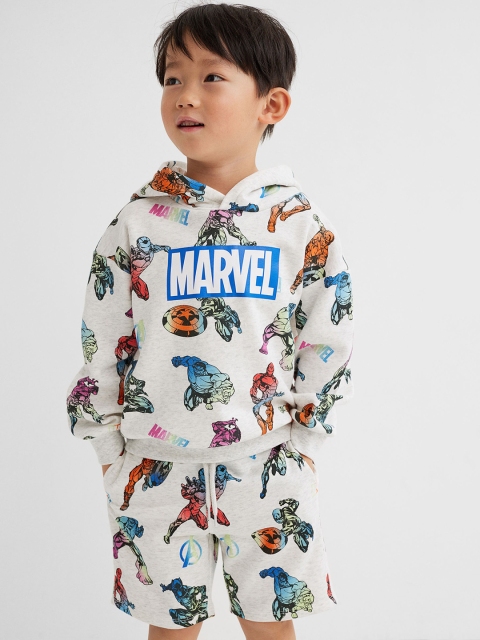 

H&M Boys Grey & Blue Marvel Printed Sweatshorts
