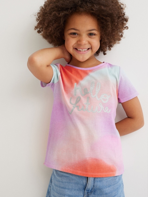 

H&M Girls Pink & Orange Interactive-Motif Top