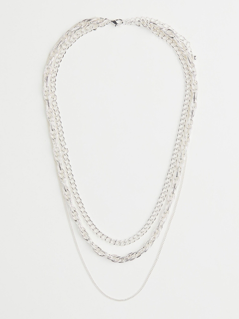 

H&M Women Silver Toned Three-Strand Necklace
