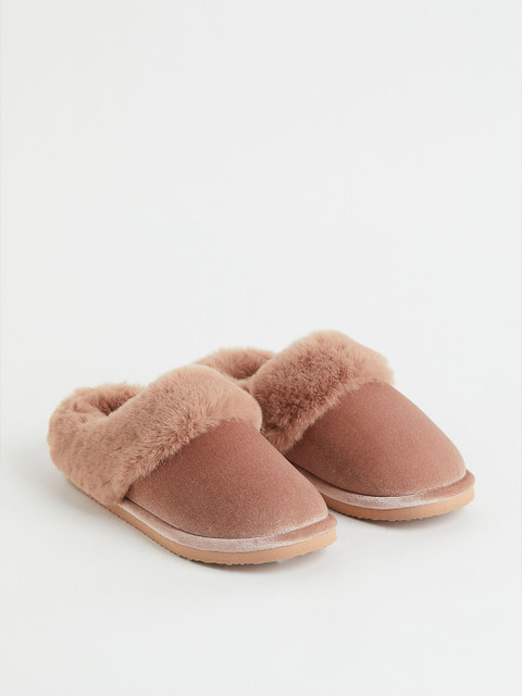 

H&M Women Beige Warm-lined Slippers