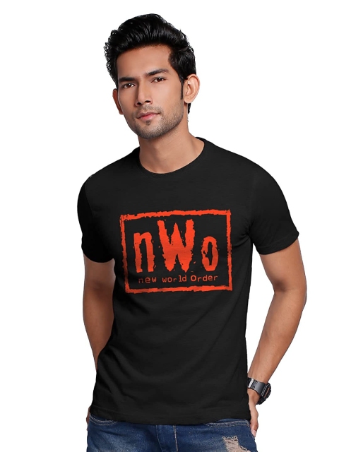 

The Souled Store Men Black WWE Printed T-shirt
