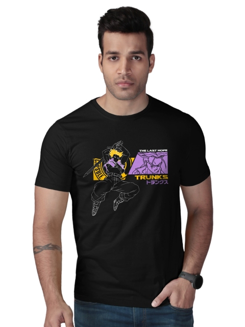 

The Souled Store Men Black & Purple Cotton Dragon Ball Z Print T-shirt