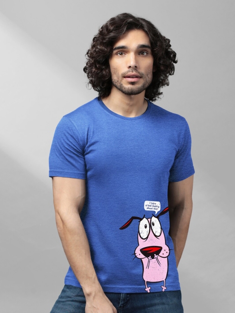 

The Souled Store Men Blue Courage Printed T-shirt