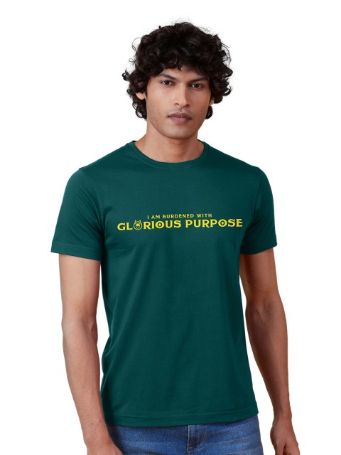 

The Souled Store Men Green & Yellow Loki Printed Cotton T-shirt
