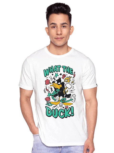

The Souled Store Men White Looney Tunes Printed T-shirt