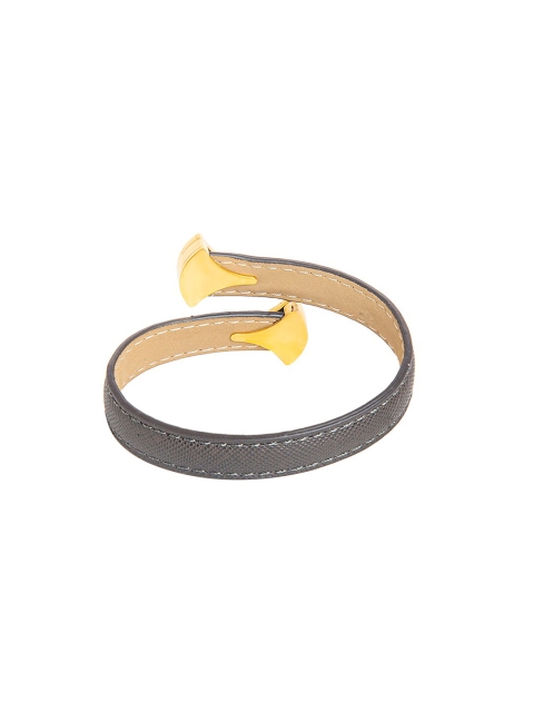 

Moon Dust Women Gold-Toned & Grey Brass Wraparound Bracelet