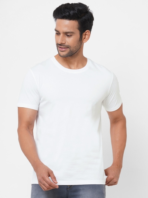 

PAPA BRANDS Men White Solid T-shirt