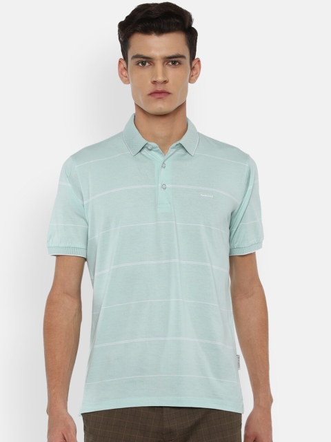 

Van Heusen Men Blue Striped Polo Collar T-shirt