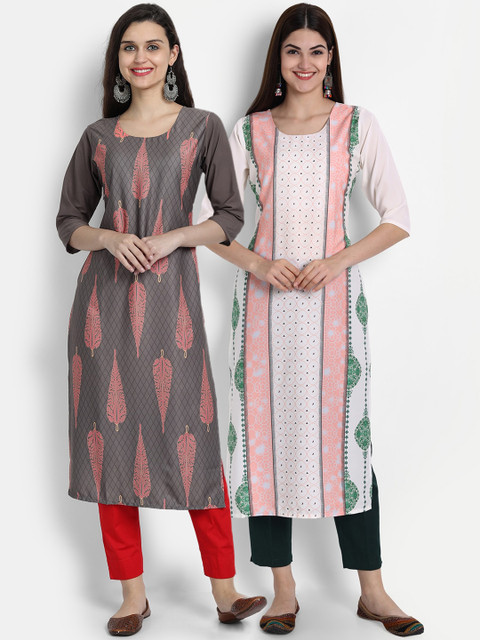 

7Threads Women Pack Of 2 Kurtas, Pink