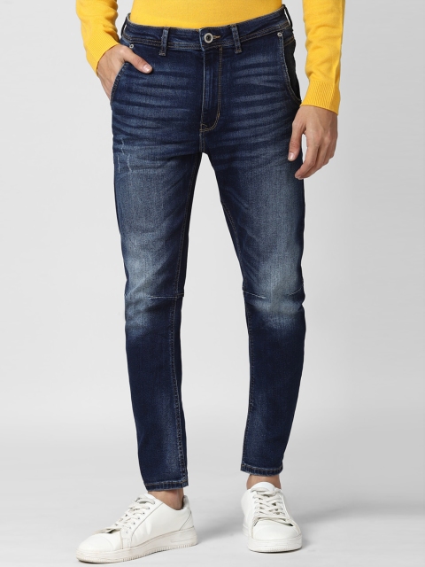 

Peter England Casuals Men Navy Blue Slim Fit Mildly Distressed Heavy Fade Jeans