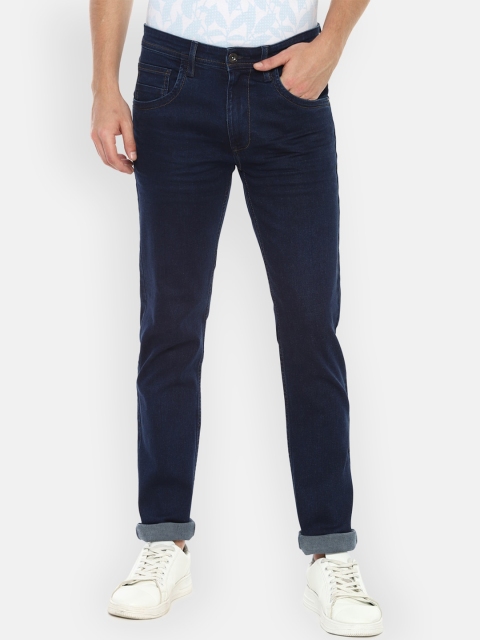 

V Dot Men Navy Blue Stretchable Slim Fit Jeans