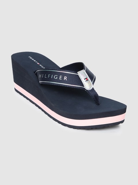 

Tommy Hilfiger Women Blue Printed Wedge Thong Flip-Flops
