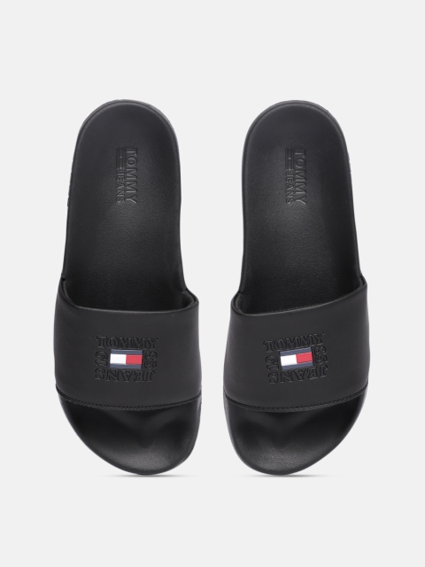 

Tommy Hilfiger Women Black Brand Logo Embossed Pool Sliders