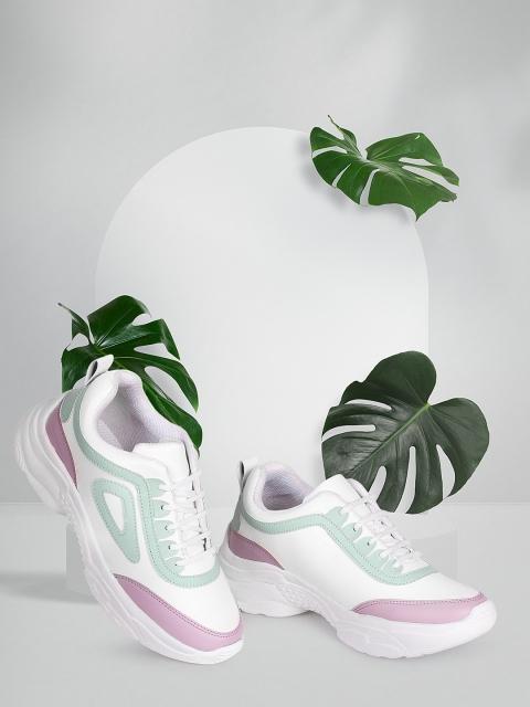 

Bella Toes Women White Colourblocked Regular Sneakers